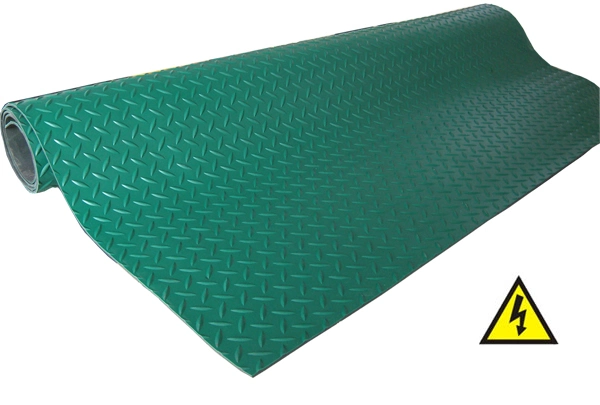 ESD Rubber Sheet, Antistatic Rubber Sheet with Green/Black, Blue/Black, Grey/Black, Black/Black Color