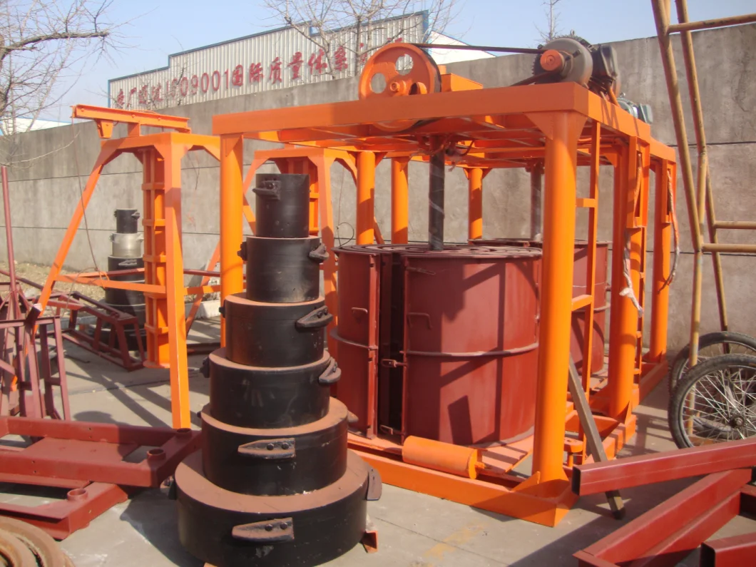 Vertical Type Concrete Drain Pipe Making Machine Length 1m Diameter 300-1000mm