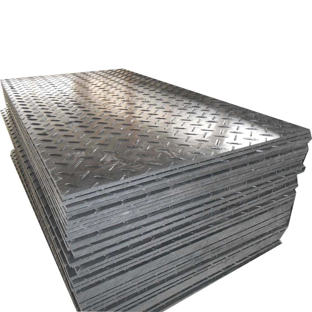 Black Color High Impact Resistant HDPE/UHMWPE Plastic Temporary Road Mats