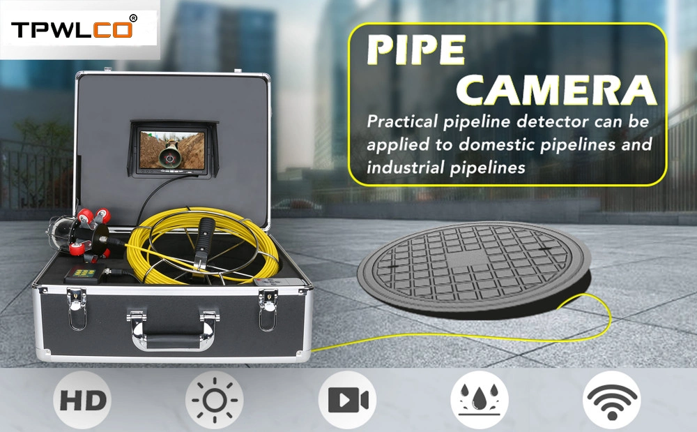 360 Degree Rotation Sewer Inspection Video Camera IP68 Drain Pipe/Pipeline Industrial Endoscope