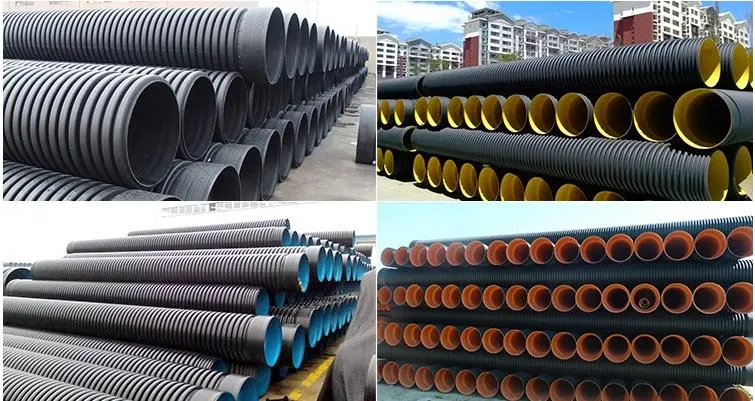 Sn4- Sn8 Drain Water HDPE Double-Wall Corrugated Pipe