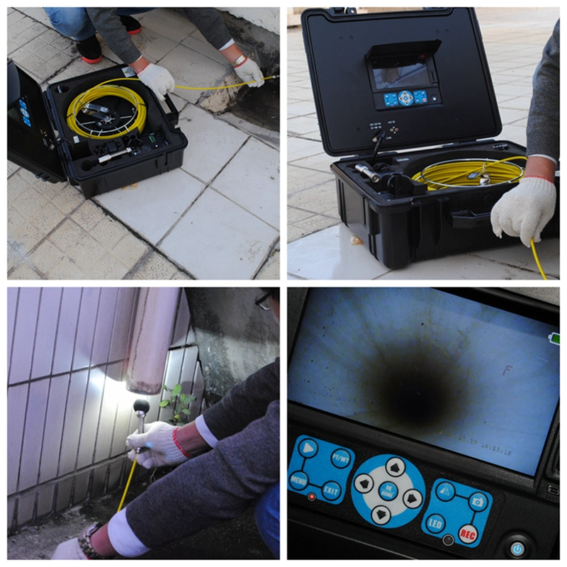 20m Cable Self-Leveling Drain Pipe Sewer Pipeline Inspection Camera