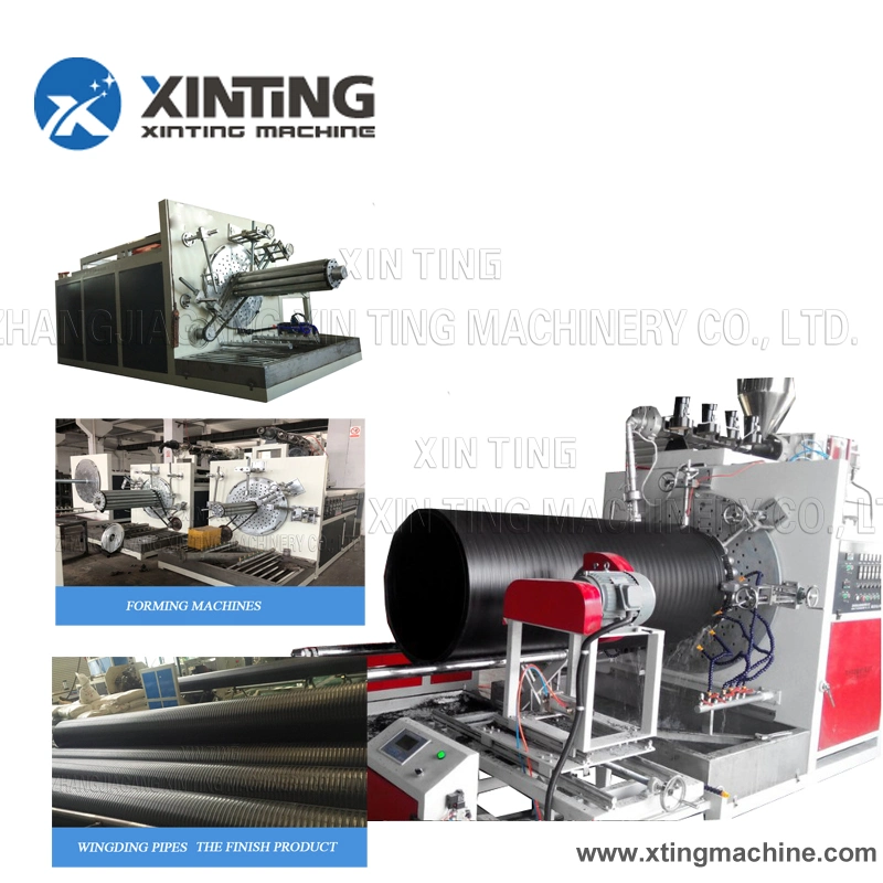 HDPE Large Diameter Hollow Wall Winding HDPE Pipe Production Line / HDPE Plastic Pipe Machine