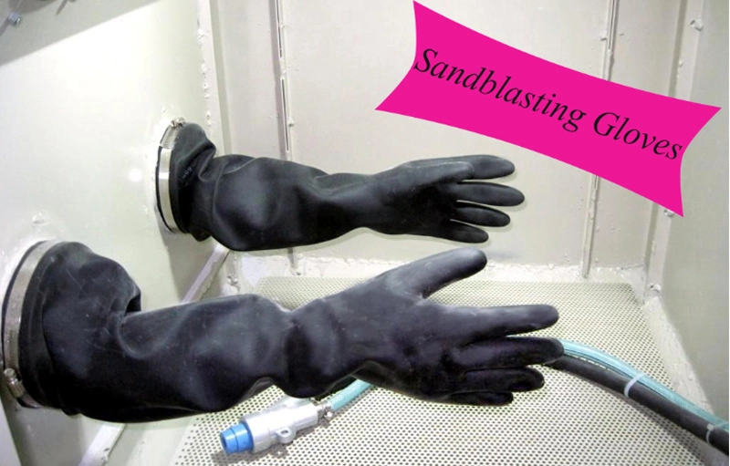 Low Price Sandblast Cabinet Gloves with Industrial Strength Abrasive Protection