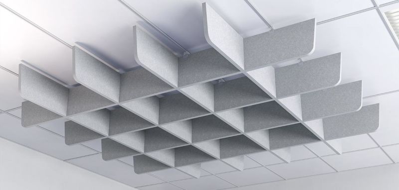 Carved Baffle Acoustic Polyester Fiber Baffle-Suspended Ceiling Board