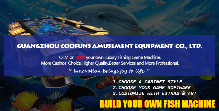 4 Players Shooting Fish Game Machine Metal/Wooden Fishing Game Table