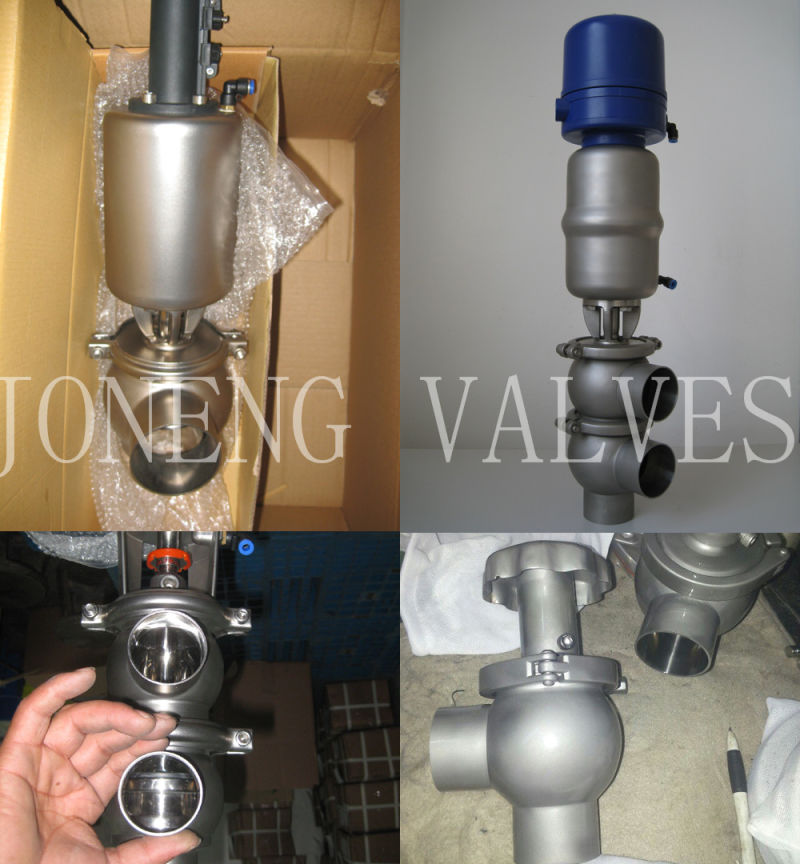 Stainless Steel Sanitary Pneumatic Flow Diversion Valve (JN-FDV1004)