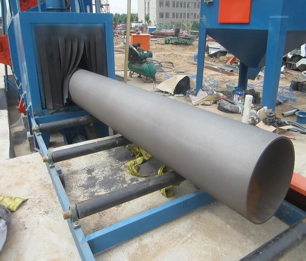 Roller Convery Through Type Steel Ball Blasting Machine for Pipe