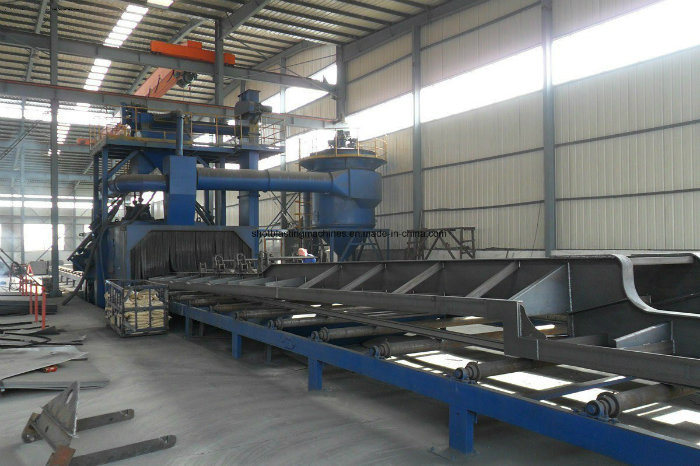 New Ce Q69 Steel Plate H Beam Roller Conveyor Shot Blasting Machine