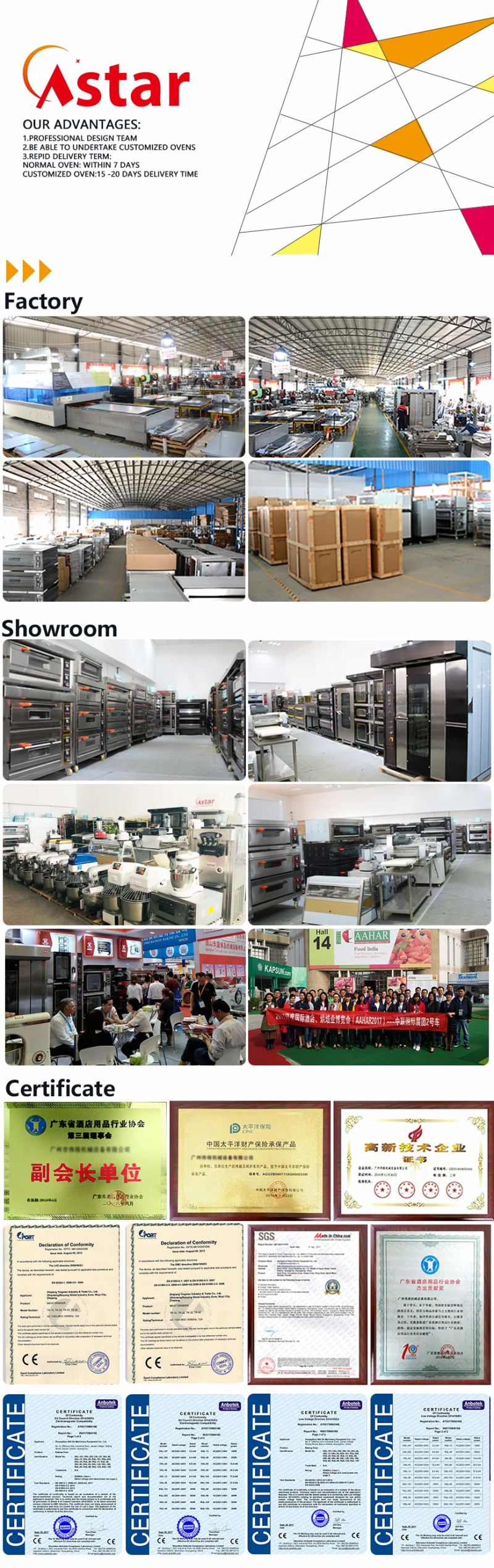Bakery Equipment Crown Series 32 Trays Commercial Diesel Hot Air Rotary Rotating Oven
