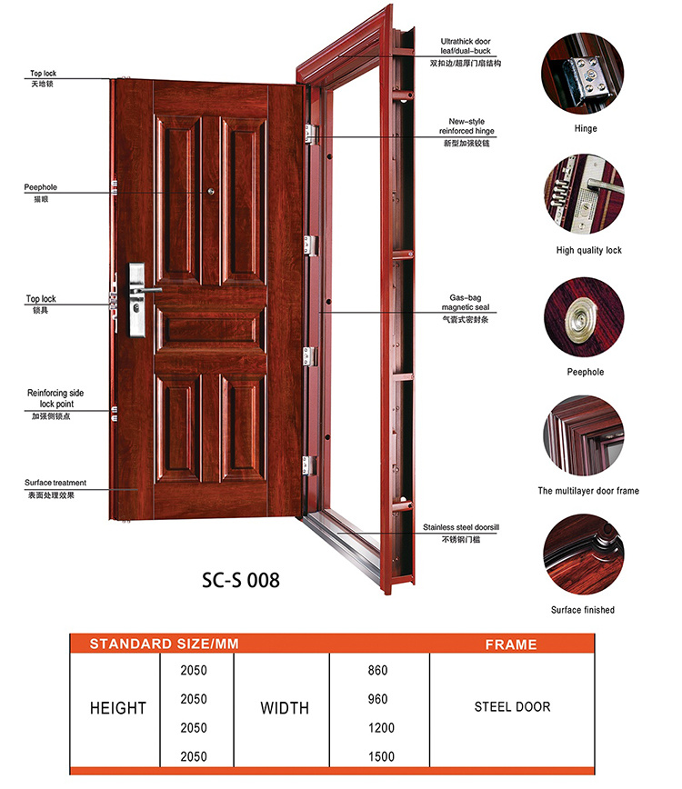 Decorative Gate Door Iron Door Designs (SC-S170)