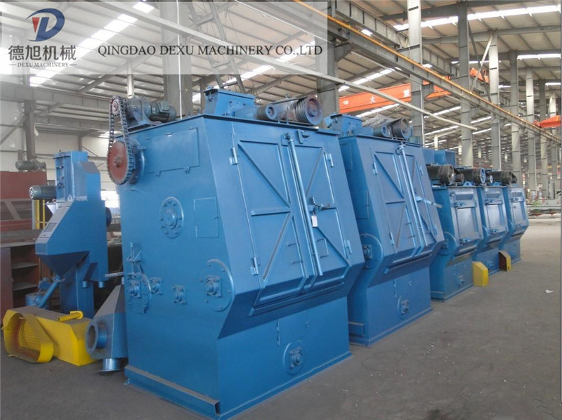 Hydraulic Continuous Feed Tumble Rubber Belt Shot Blasting Machine