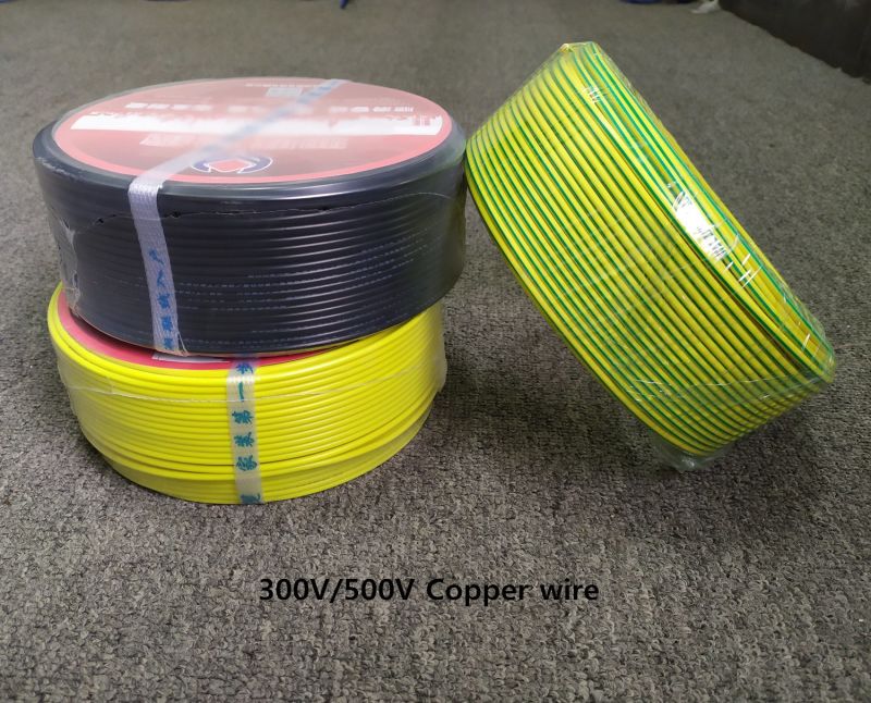 Household Home Wiring Copper Conductor PVC Insualted 450V~750V Electric Wire Flexible Fire Resistant Power Electrical Cable