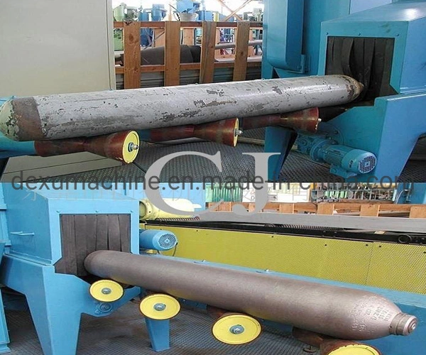 Automatic Pipe Cleaning Roller Conveyor Shot Blasting Machine/Pass Though Pipe Blaster