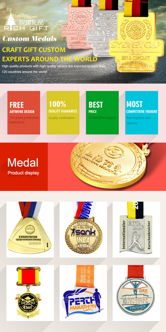 Factory Direct Sale Custom Metal Diamond Shaped Gold Plated Carnival Medals with Sandblasting