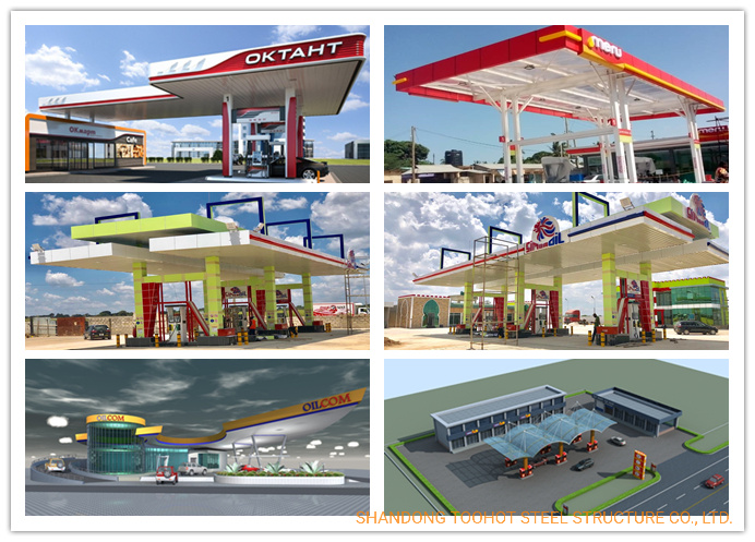 Industrial Steel Structure Low Cost Industrial Shed Designs Gas Station Petrol Station Canopy