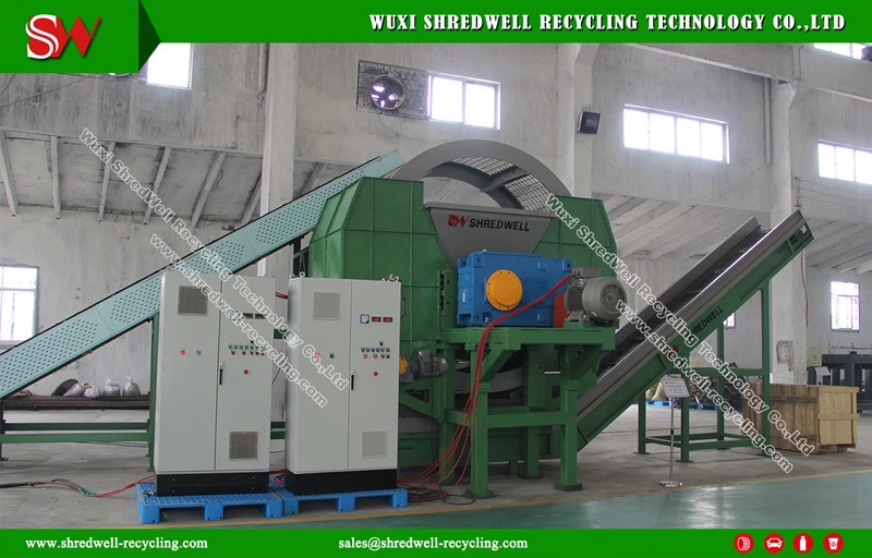 Tire Recycling Plant with Trommel to Shred Waste/Scrap Tyre