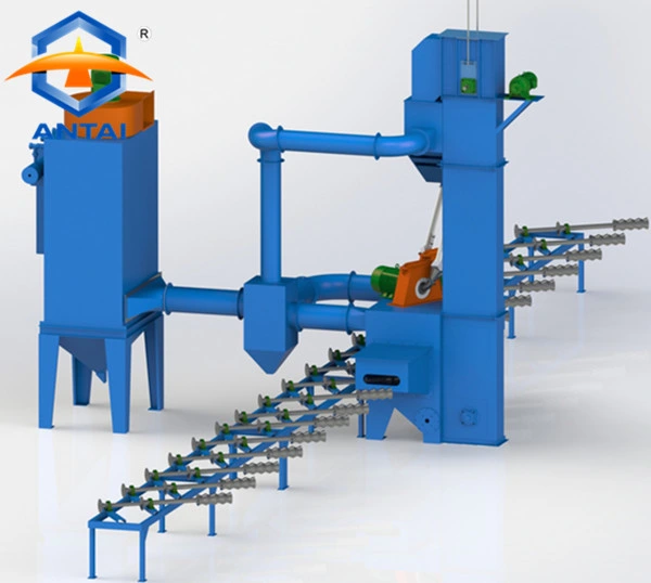 Steel Pipe Sand Blasting Machine for Surface and Inner Cleaning