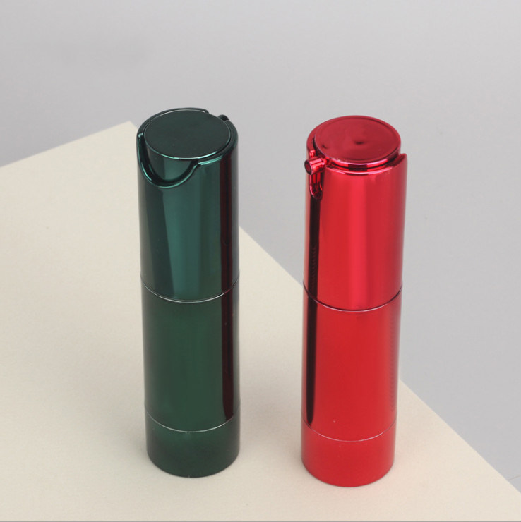UV Red/Green Essential Oil Airless Pump Bottle, Eye Cream 15ml Airless Bottle
