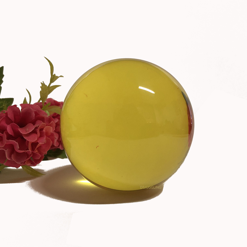 Acrylic Ball 2.95 Inch 75mm Juggling Ball (Color: Translucent-Gold) Magic Conatct Ball