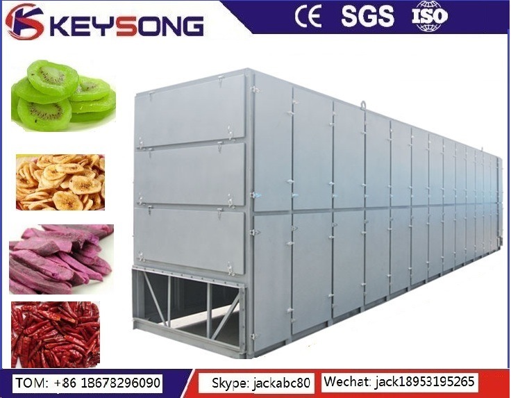 Tunnel Type Food Drying Equipment Dryer Fruits Vegetables Dehydrator