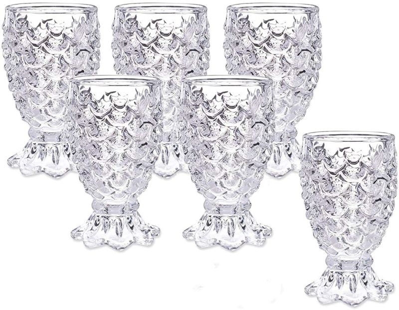 2 Oz Shot Glass, Pineapple Heavy Base Shot Glass Set, Whiskey Shot Glass 6-Pack Perfect for Wine Tasting, Tequila, Shooter, Cocktail, Jigger-Clear Glass