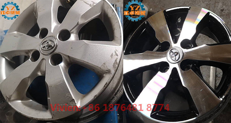 Horizontal Car Alloy Wheel CNC Lathe Rim Repair Machine