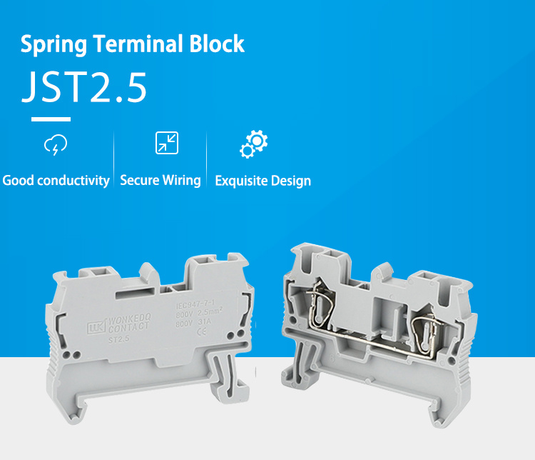 Universal Spring Terminal Blocks for DIN Rail Mounted