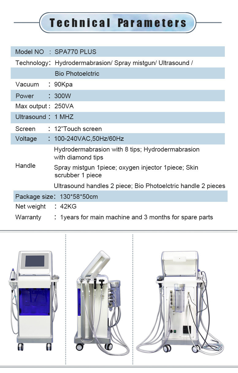 Hydro Dermabrasion/Water Facial Machine/Jet Peel Machine Hydra