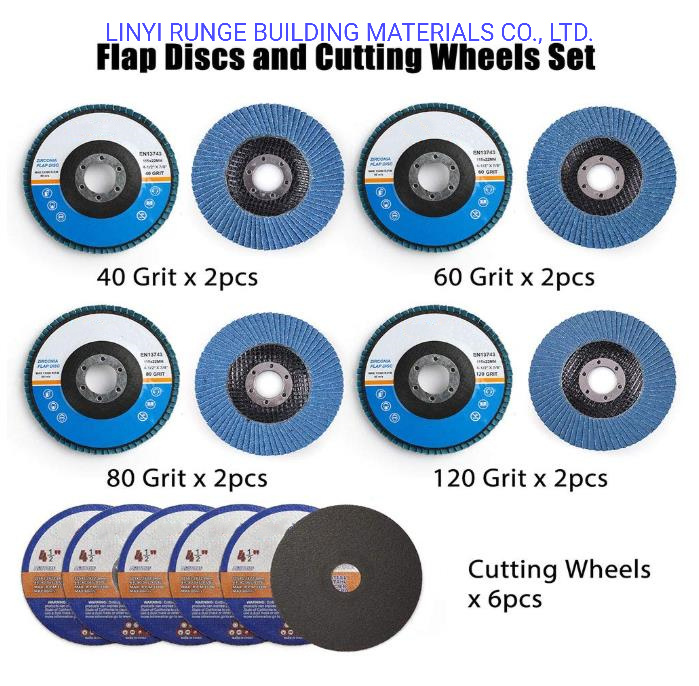 Power Tools 5 Inch Flap Discs 60 Grits, T29 Abrasive Zirconia Flap Disc for Stainless Steel