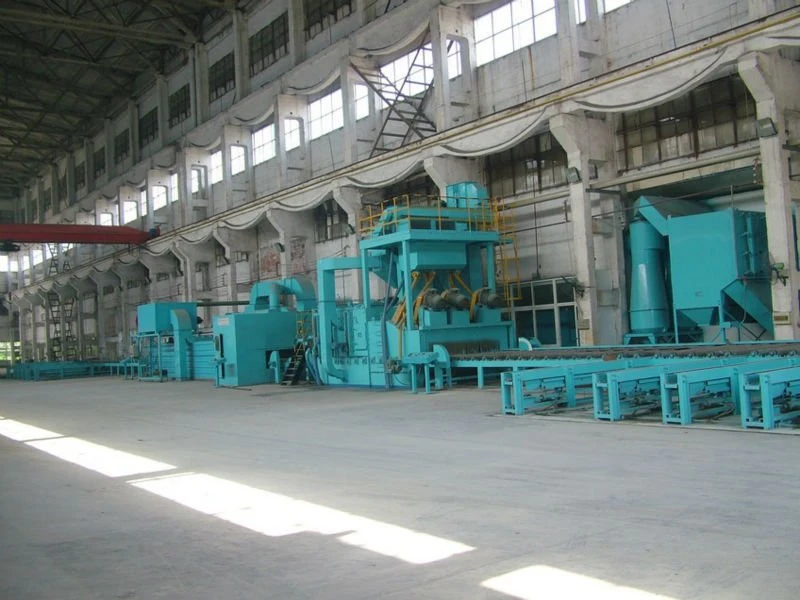 Automatic Pipe Cleaning Roller Conveyor Shot Blasting Machine/Pass Though Pipe Blaster