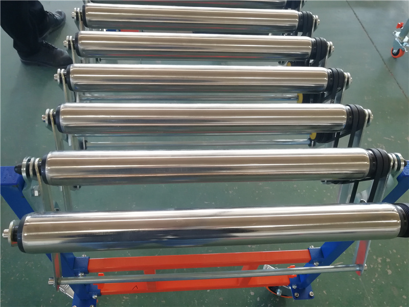 Adjustable Roller Conveyor Ribbed Belt Drive Power Roller Conveyor