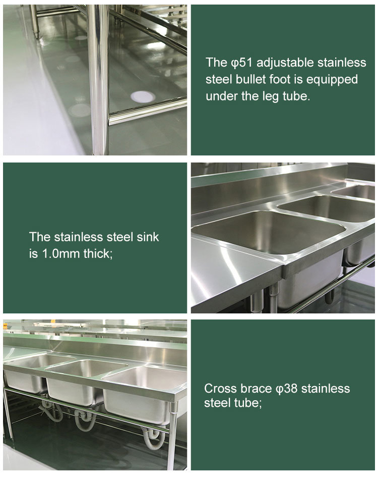 Commercial Restaurant Stainless Sink/304 Stainless Steel Kitchen Sink/Custom Size Kitchen Sink