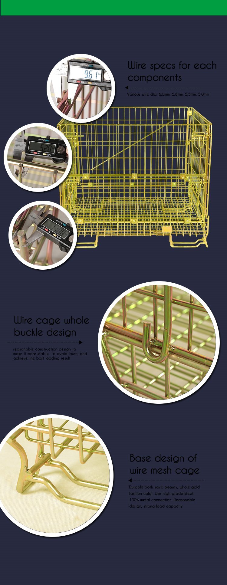 Mesh Pallet Wire Cage Wire Mesh Container Storage