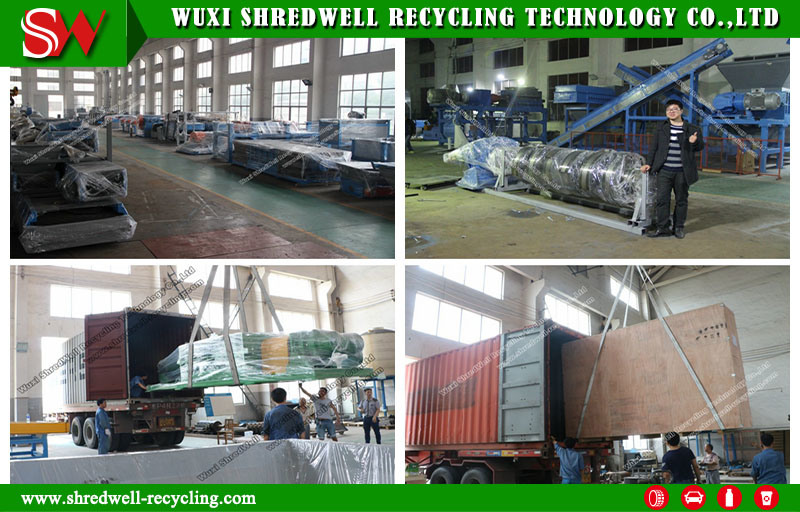Tire Recycling Plant with Trommel to Shred Waste/Scrap Tyre