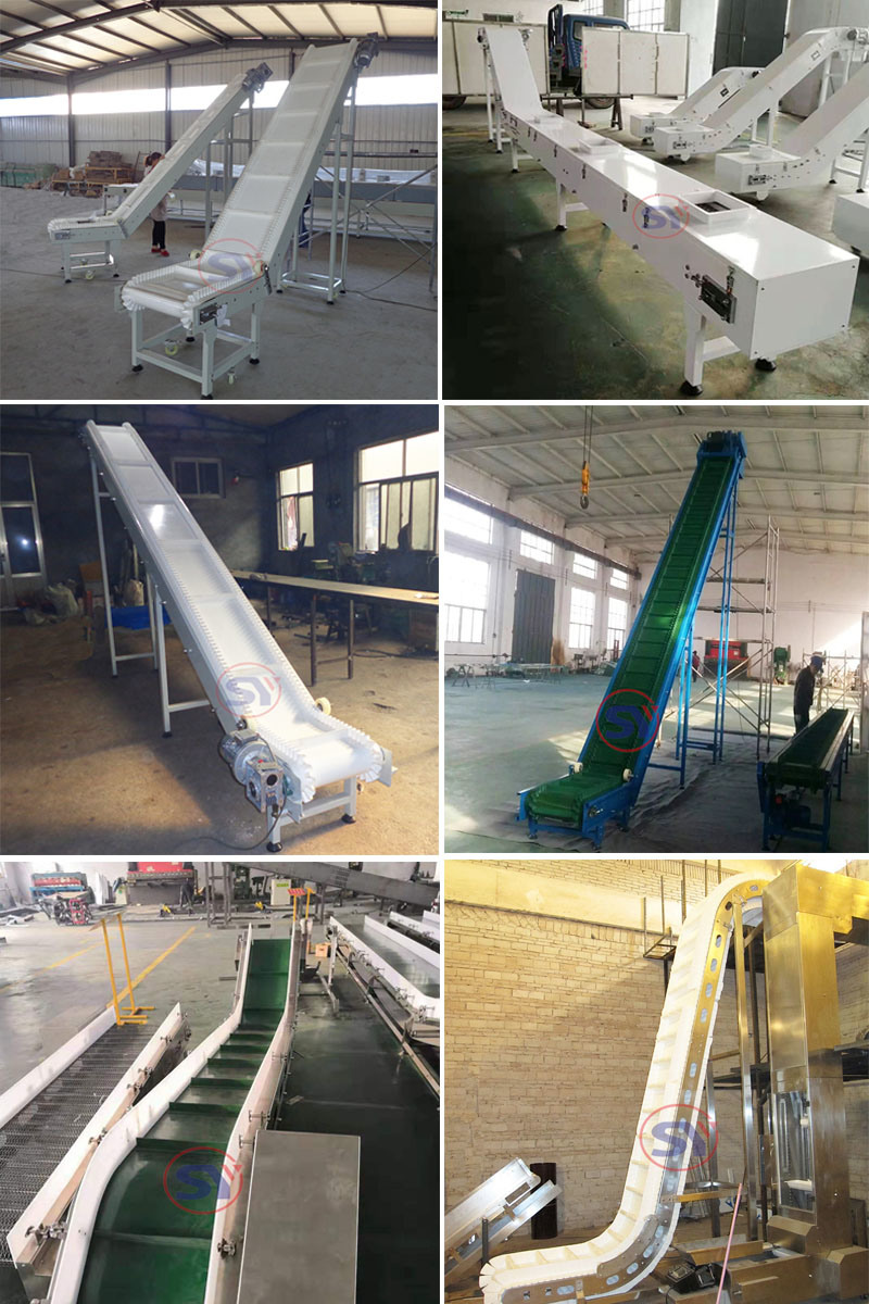 Movable Wire Mesh Sidewall Cleated Belt Conveyor for Fried Potato Chips
