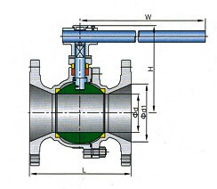 150LB Cast Steel Manual Reduced Bore Ball Valve (GARQ41F)