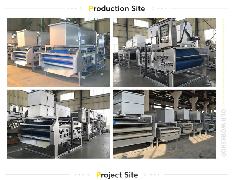 Industrial Water Treatment Sludge Dewatering Process Rotary Drum Thickener Belt Filter Press