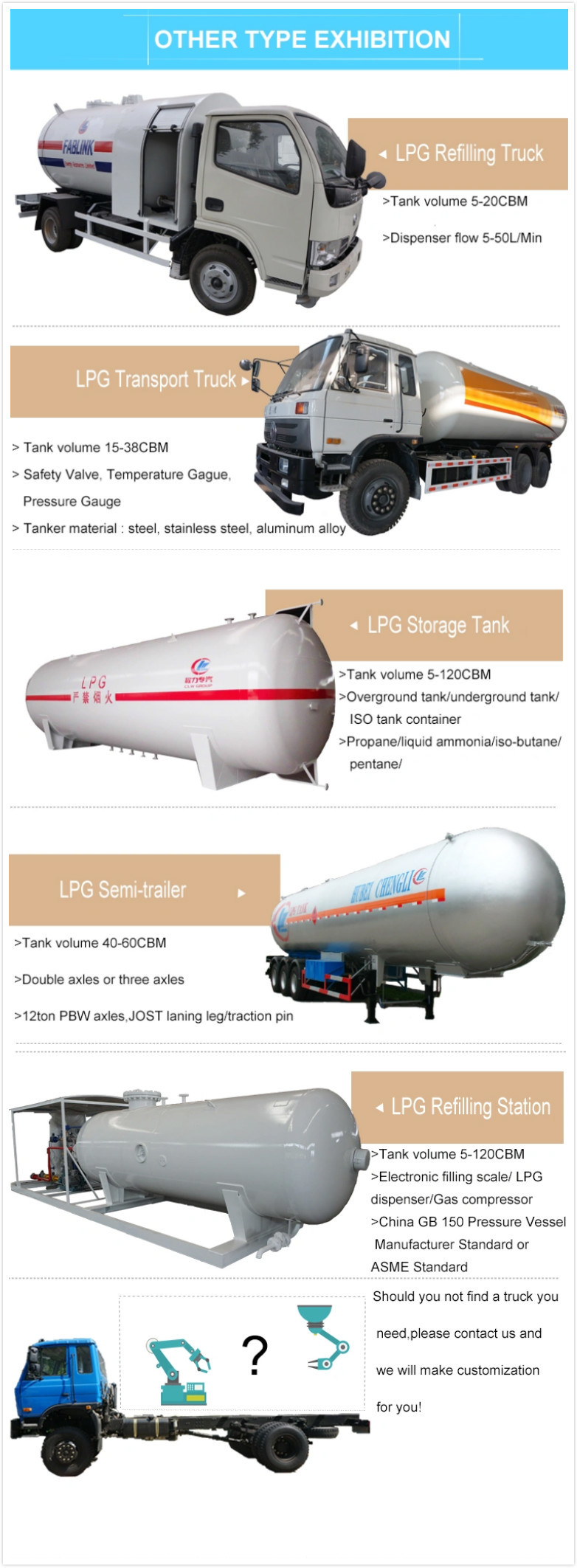 8cbm LPG Cylinder Mobile Skid Mounted LNG/ LPG Filling Station