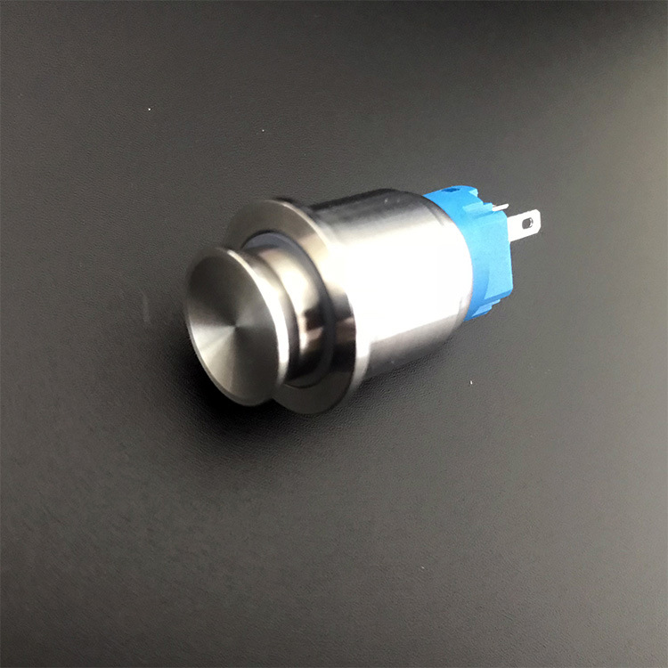 IP67 Waterproof Metal Momentary Push Button Switch with LED Metal Reset Kick Switch for Smart Toilet