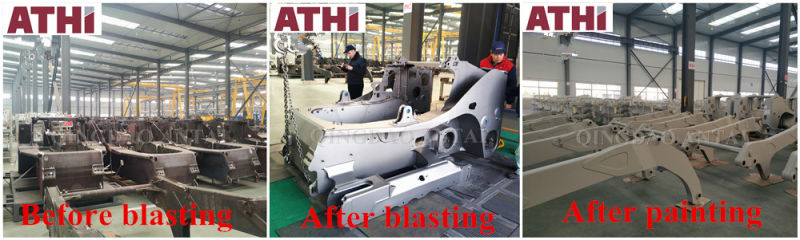 Overhead Rail Hook Pass Through Type Shot Blasting and Painting Machine for Profile and Structure Steel
