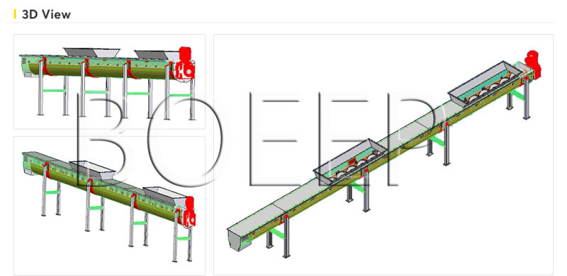 Stainless Steel Conveyor System Inclined Small Cement Screw Conveyor Machine