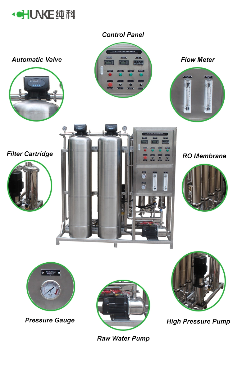 1000L RO Filter System Machine Reverse Osmosis Water Purifier Purification Water Treatment Plant