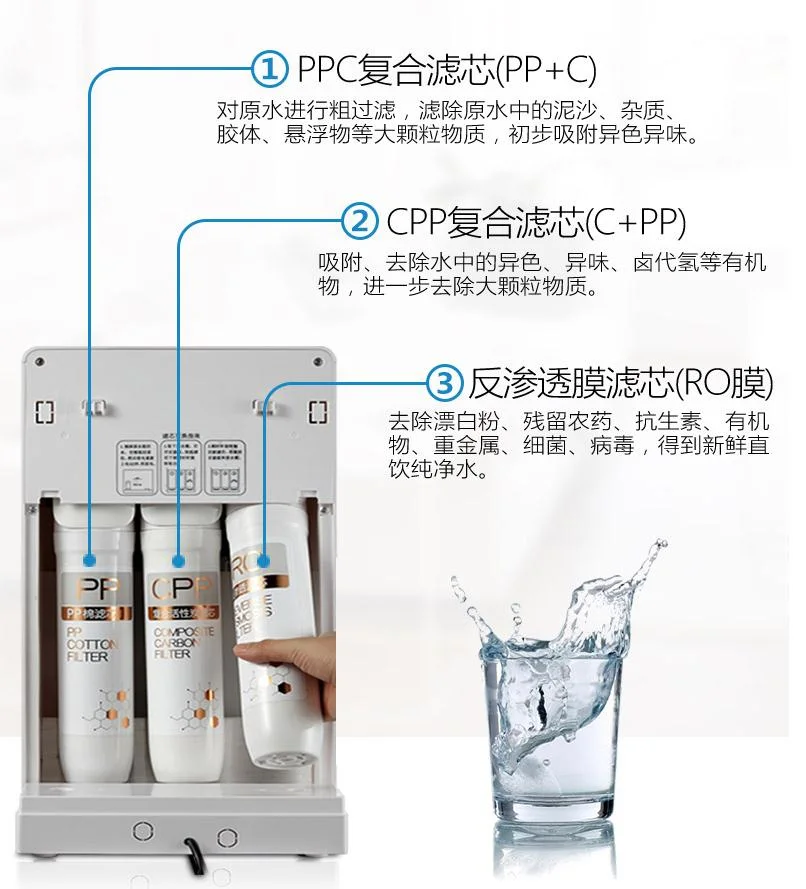 Hot and Cold RO Water Purifier, Instant Fast Heating Dispenser Reverse Osmosis Water Purifier, Domestic RO Water System Purifier Dispenser