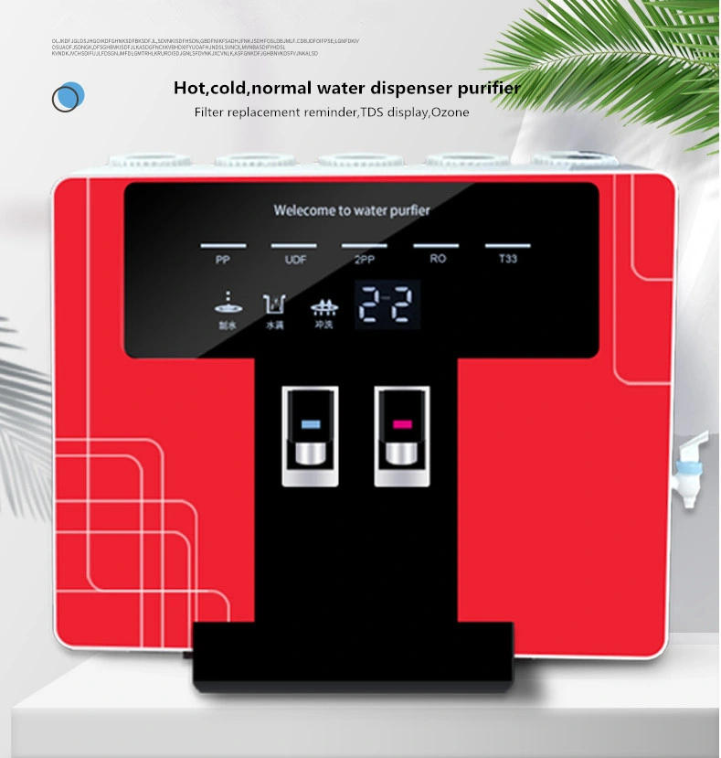 Big LCD Display Ozone 3 Taps Water Purifier Dispenser