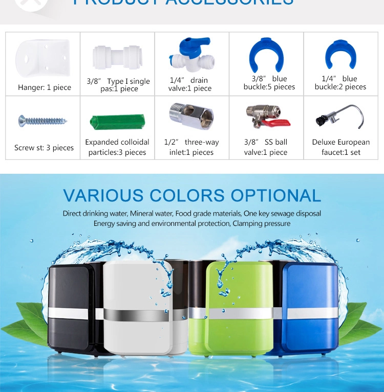Ultrafiltration Direct Drinking Water Purifier Compact Under Sink RO Cabinet Tankless 7 Stage Reverse Osmosis Water Purifier
