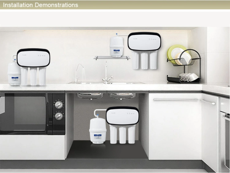 50/75gpd Under Sink Smart Reverse Osmosis with Pump Water Purifier From China Manufacturer