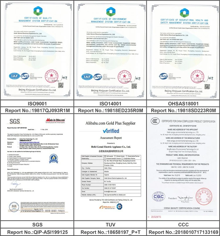Ce Certified RO System/Alkaline Water Filter/Water Purifier