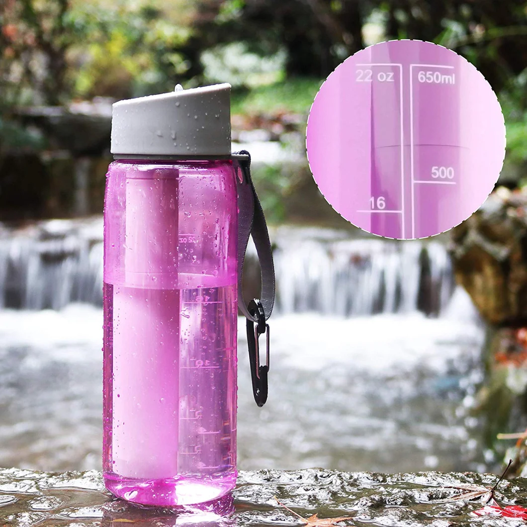 Healthy Camping Water Purifier Bottle Outdoor Necessary with Compass