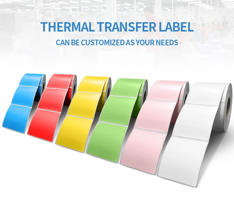 Custom Label Sticker Printing White Industrial Thermal Transfer Labels